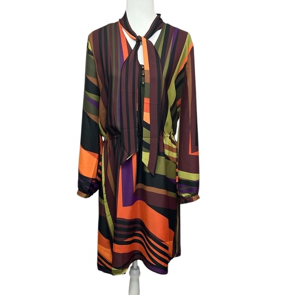 Multicolor Striped Women's Dress - Picture 1 of 6